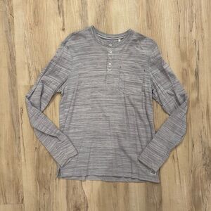Men's Gray Long Sleeve Guess Cotton Shirt Size M